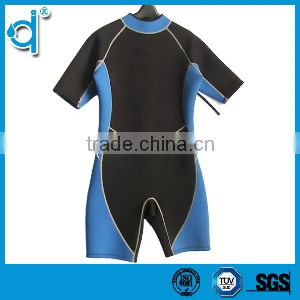 Close-fitting Waterproof Yellow and Blue Neoprene Diving Suit photo-3