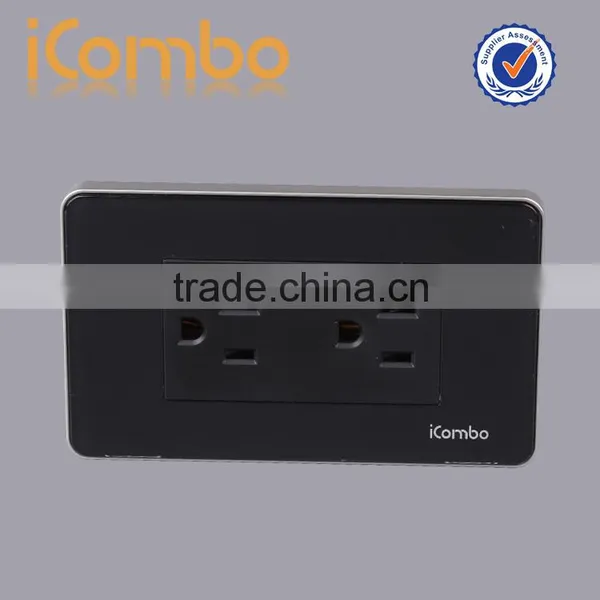 Icombo I2516 2Gang US Power Outlets European Socket photo-2