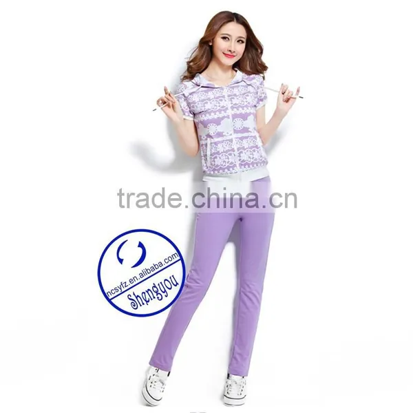 Wholesale Custom Cotton Womens Plain Tracksuit Jogger Pants photo-2