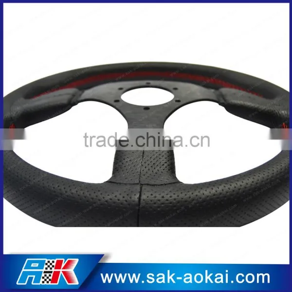 Racing Leather Steering Wheel photo-4