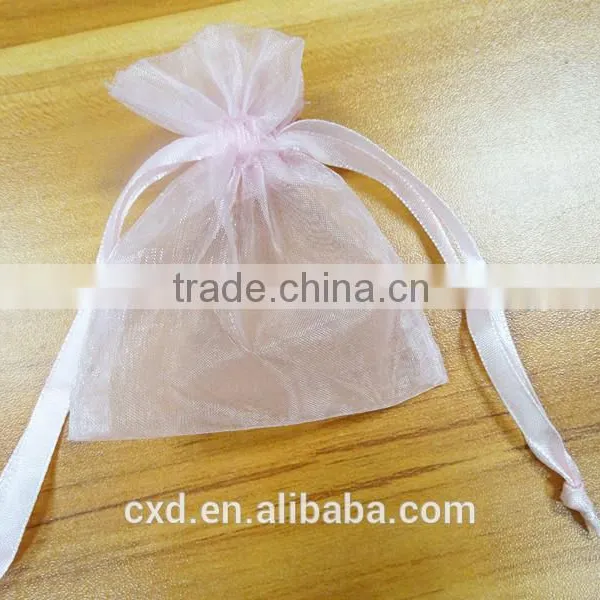 Gold Custom Pure Silk Organza Bags/pouch for Necklace photo-4