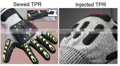 CE EN388 13g Seamless HPPE Knitted Oil Resistant Work Gloves for Automotive Manufacturing