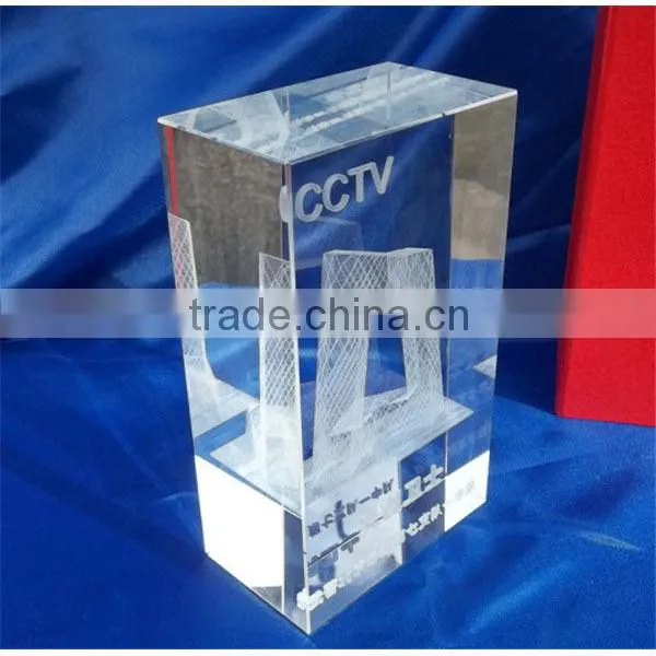 New Products 2016 Special Price Clear Blank Optical Crystal Plaques/blocks/cubes photo-3