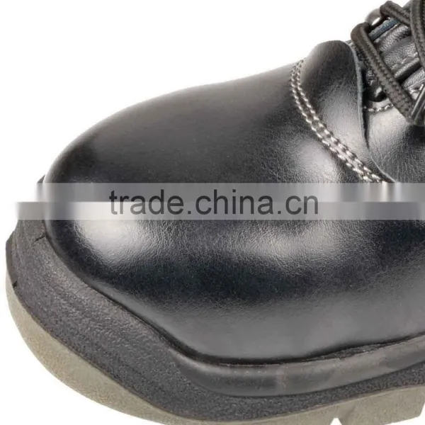 Anti-Puncture Anti Static Split Embossed Leather Toe Cap Safety Shoes photo-5