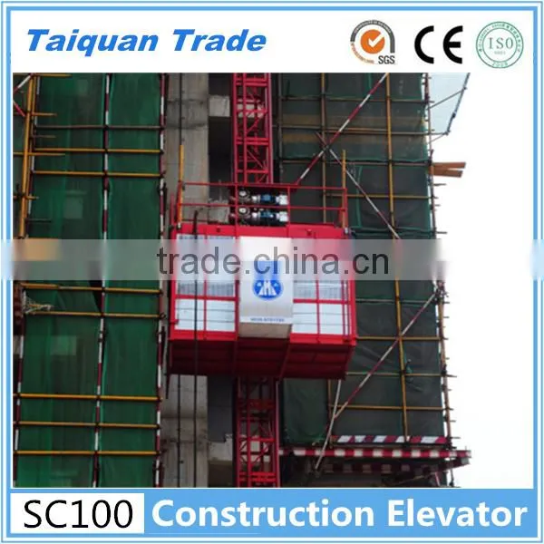 New Condition Height Adjustable SC100 Construction Building Elevator With High Quality photo-2