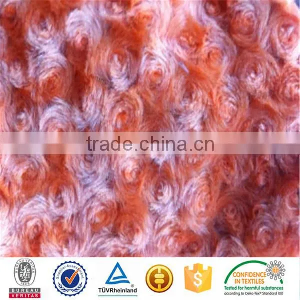 New Product China Supplier Wholesale Swirl Rose Design Pattern Minky Fabric photo-2