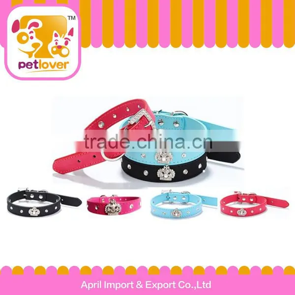 2016 New Dog PU Leather Collars Pet Cat Puppy Leads Collars