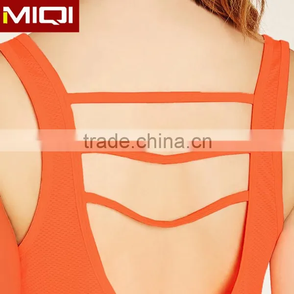 Latest Design Comfortable Loose Fitness Crop Tops Girs Custom Sleeveless Top With Sexy V-Back photo-4