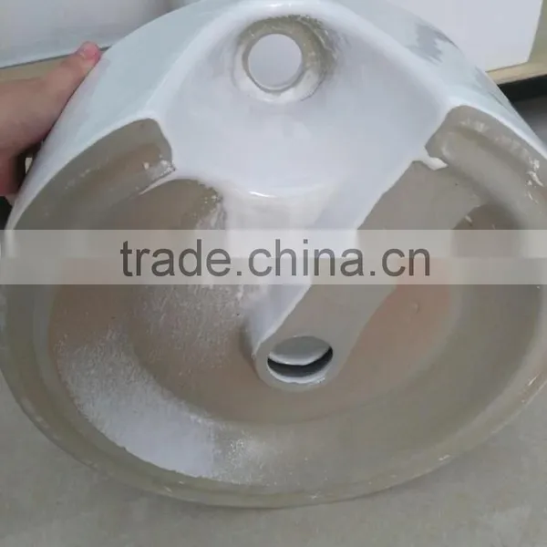 Ceramic White Wash Basin Bathroom Round Shape Single Hole Wash Basin New Desigh Hot Sale Best Quality Art Basin YB002 photo-4