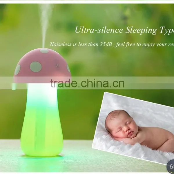 Factory Direct LED Nightlight Humidifier/air Purifier/ Mushroom Shaped Air Cleaner for Room photo-3