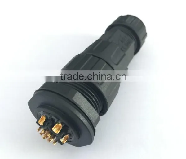 3 Male 9 Female Pins Front Panel Mount Waterproof Connector photo-3