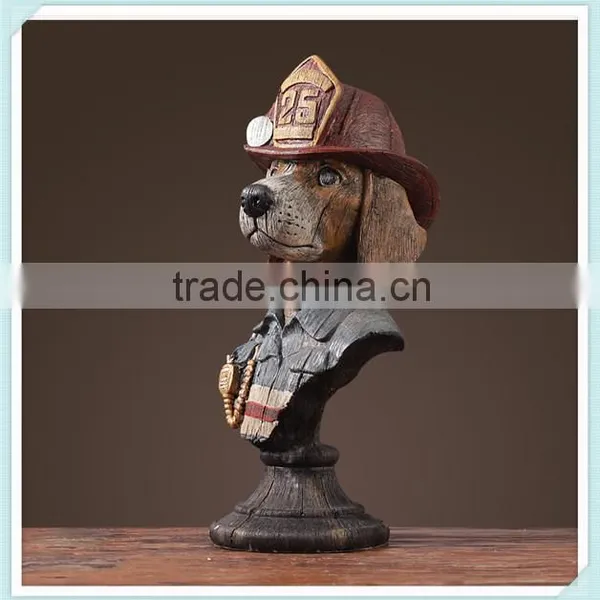Hand Carving Resin Dog Official Dog Lady and Sir Statues,resin Dog Statue photo-3