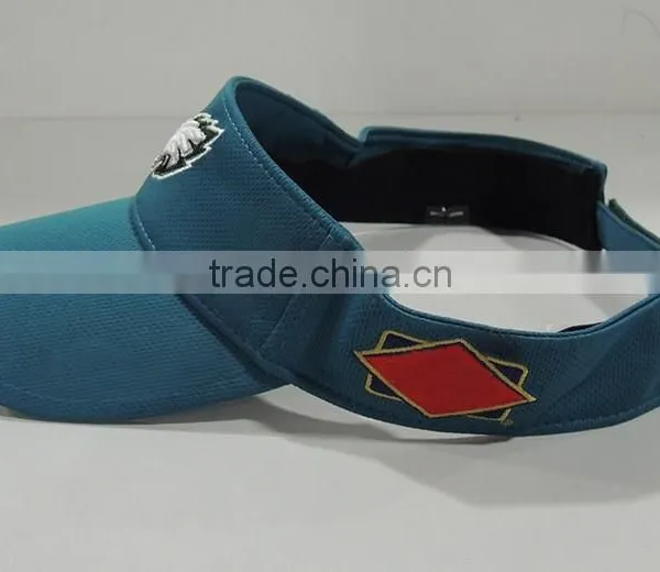 Micro Mesh Embroidery Logo Hook and Loop Closure Sun Visor Cap photo-3