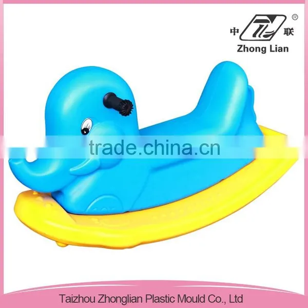 China Made Colorful Tri-color Children Plastic Rocking Horse photo-3