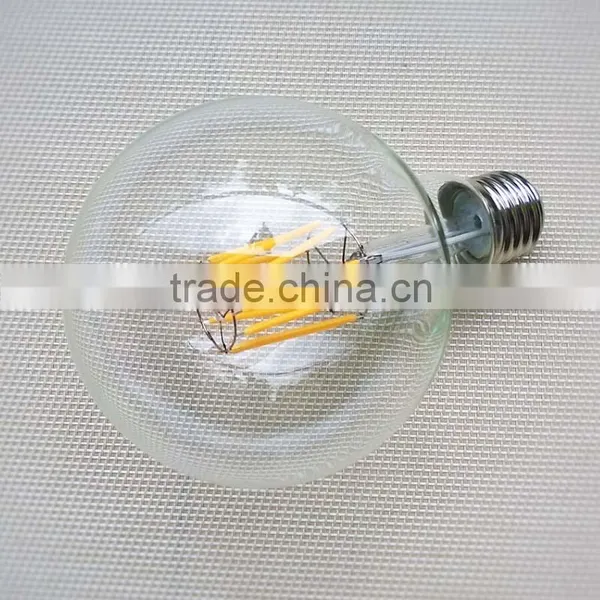 Dimmable Led Filament Bulb G80 Big Light Bulb 4W 6W 8W E27 Clear Glass Indoor Lighting 220V photo-2