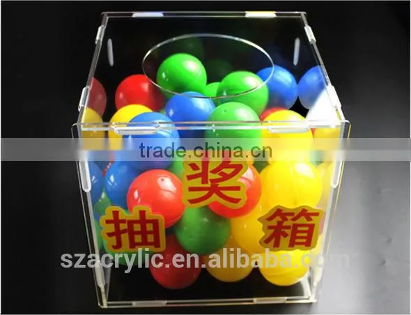 Acrylic Lucky Draw Box 20cm*20cm*20cm photo-2