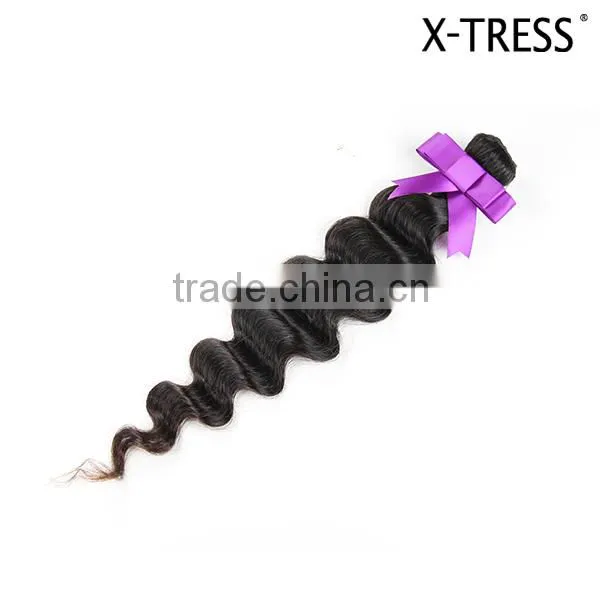 New fancy custom design virgin hair loose wave hair extensions 10"-30"