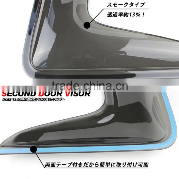 Toyota Hiace Type 4 2014-2016 Sliding Door Small Window Wind Shield Visor Rain Guard photo-3