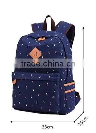 Campus Backpack School Book Shoulder Bag Canvas Backbag