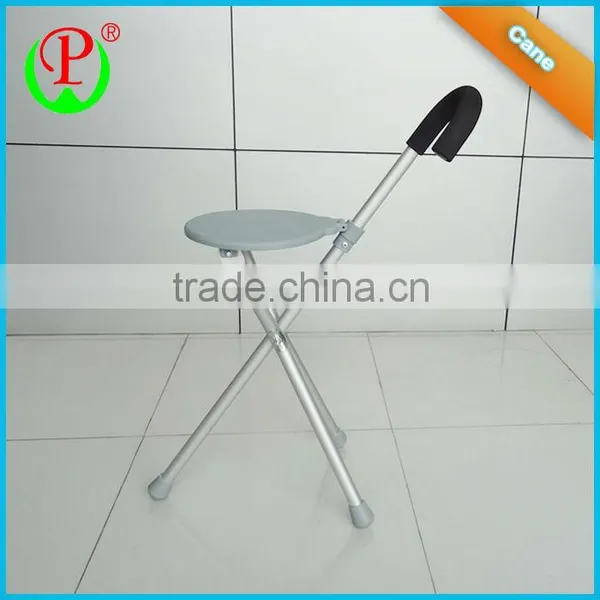 European Type Aluminum Alloy Outdoor Sports Tripod Walking Stool or Cane Sticking Chair