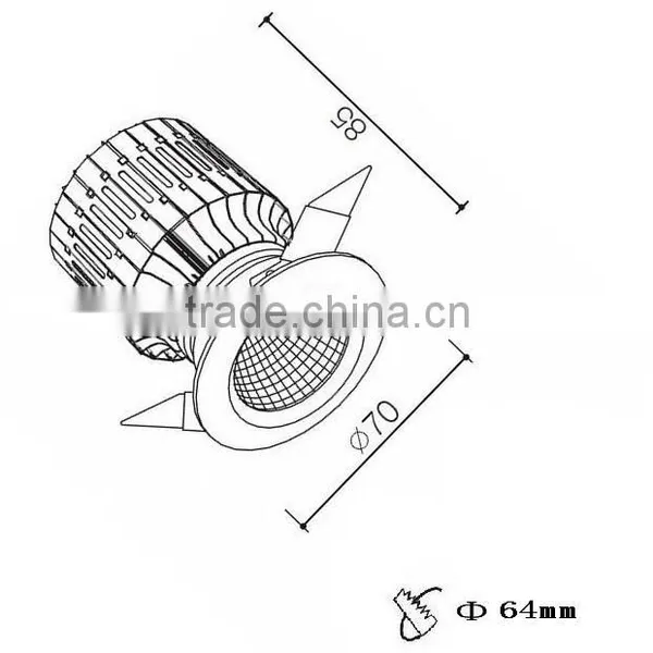 Anti-glare Design 10W 15W Recessed Cob Round Led Ceiling BW8208 photo-2