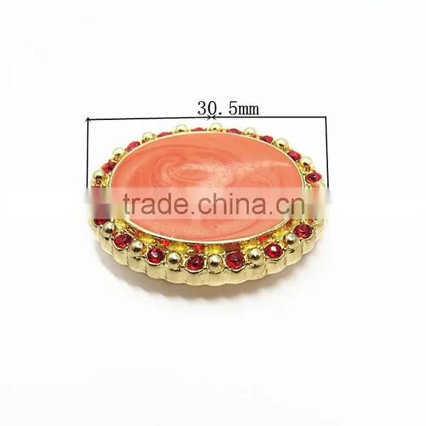 2015 Oval Decorated Metal Shank Button For Cloting photo-2