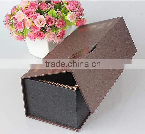 Chinese Factories Wholesale Custom Tea Caddy, Fashion Beautiful Gift Boxes, Deep Coffee Color Storage Box photo-4