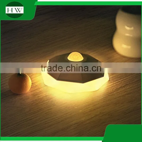 Plastic Decorative Diamond Shape Usb Rechargeable Sensor Led Study Reading Desk Table Night Light Lamp photo-5