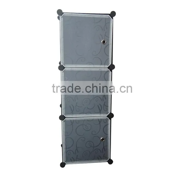 Portable White Color PP Modular Storage Cubes 35*35 cm Solid Panels-3 Cubes photo-3