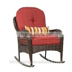 Wicker Rocking Chair Patio All Weather Proof With Cushions