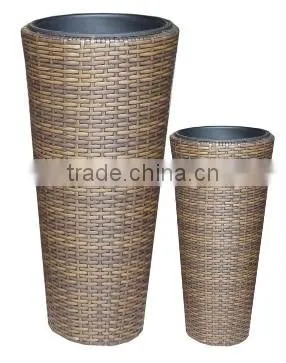 Outdoor Rattan Wicker Garden Flower Pots photo-2