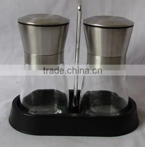2 Pieces Salt and Pepper Mills With Stand photo-2