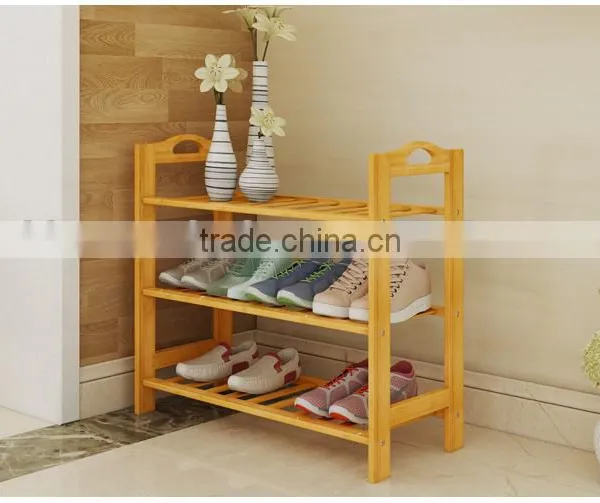 Japanese Style Bamboo Wooden Shoes Rack photo-2
