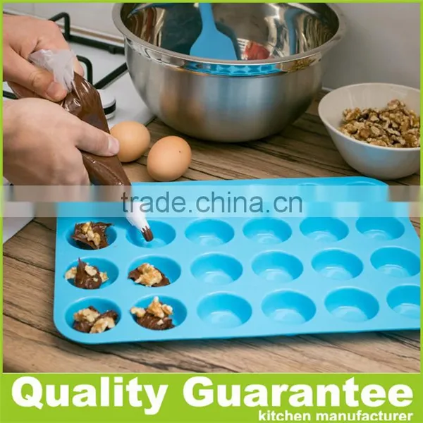24 Holes Mini Round Silicone Muffin Pan Easy Cake Mold Microwave Oven Cake Pan Cookie Pan photo-5
