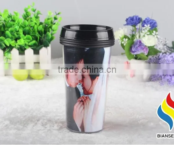 China Factory Wholesale Plastic Custom Paper Insert Travel Mug Cup photo-6