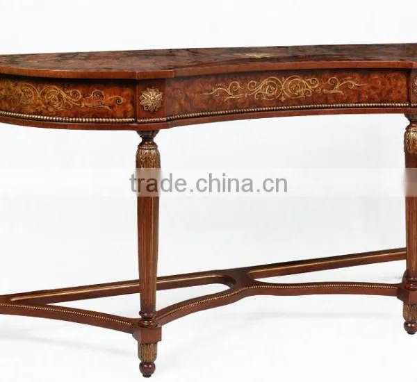 Vintage English Regina Style Office Writing Desk Made of Solid Wood BF11-08223b photo-2