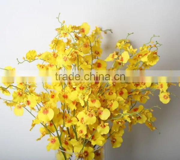 Yellow Dancing Orchids Artificial Decorative Dancing Orchids Flowers for Wholesale photo-2