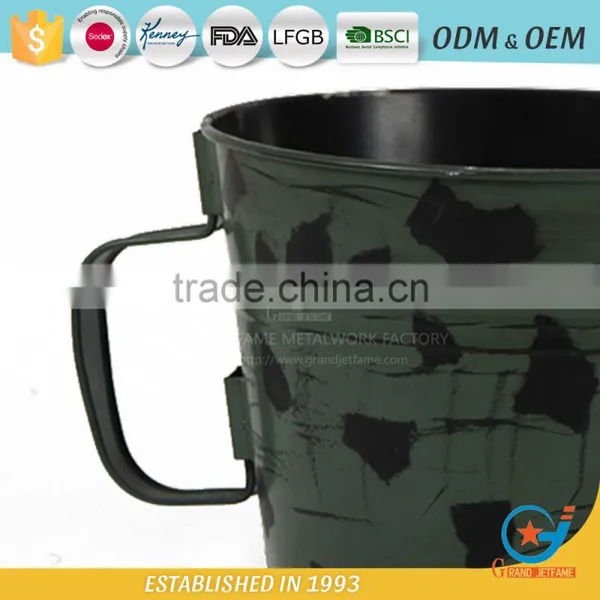 8 Inch Galvanized Flower Planters Pots for House Plants Metal Plant Pot photo-4
