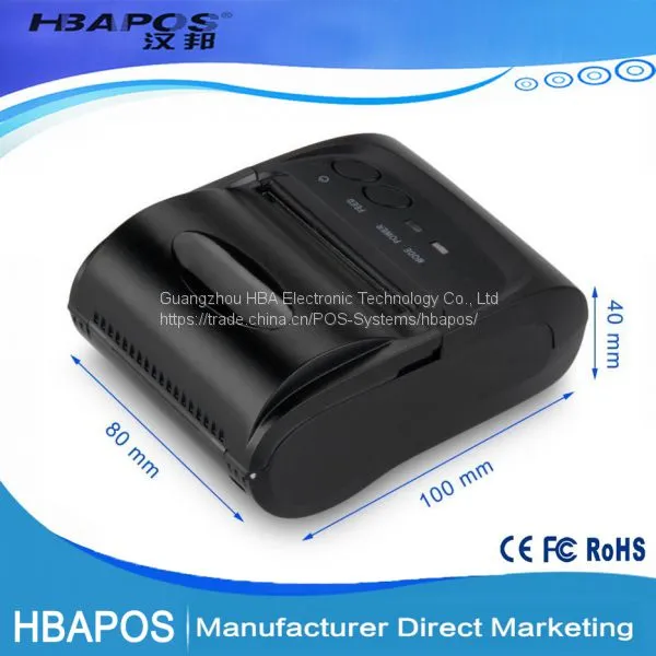 HBA-5802 Restaurant Portable 58mm Thermal Receipt Printer With Paper Roll&Driver/mobile Bluetooth Thermal Printer photo-3