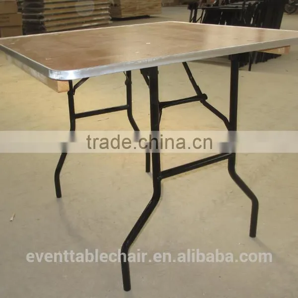 Used Plywood Banquet Rect Custom-made Trestle Folding Table photo-5