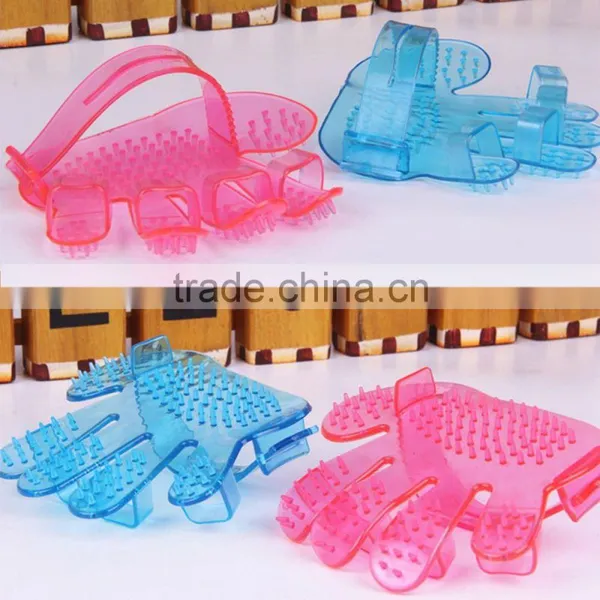 Top Quality Pet Dog Puppy Grooming Finger Glove Bath Massage Rakes Brush Cleaner photo-5