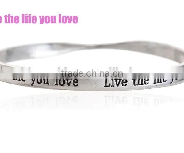 Diy Small Charm Bangle Custom Name Logo Bangle Women Twist Daily Wear Bangles photo-3