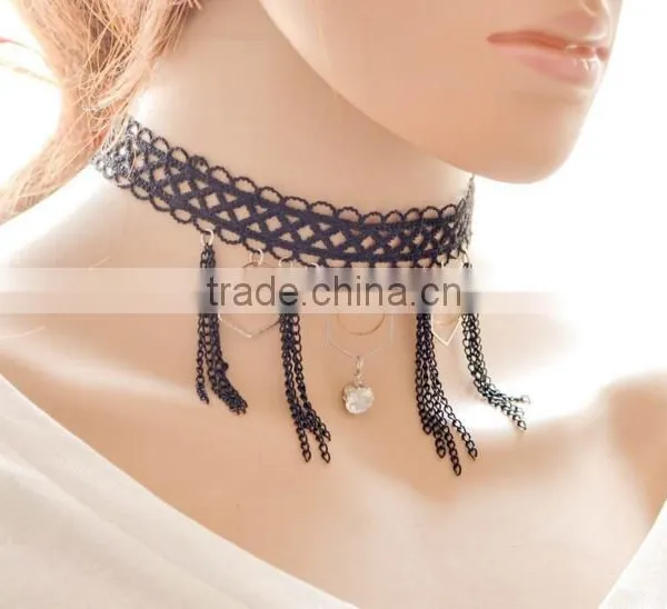 Leaf Charm Faux Leather Sweater Necklace Suede Leather Leaf Necklace Vintage Velvet Ribbon Necklace photo-6