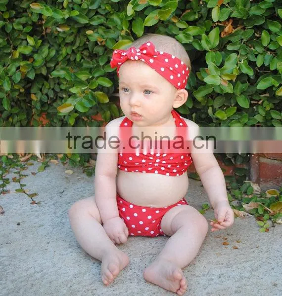 Fashionable Baby Girl Swimsuits One Piece Solid Color Child Wear Swimsuit photo-5