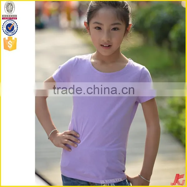 China Manufacturers Pure Color High Quality Fancy Kids T-shirt photo-2