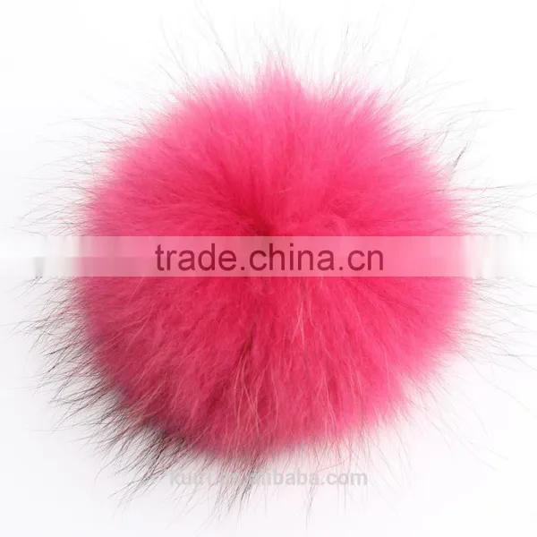 12-13cm Raccoon Fur Ball DIY Charm Keyrings Fur Pom Pom Ball For Shoes Headgear Hats Caps Pendant Chaveiro Scarves Accessory photo-4