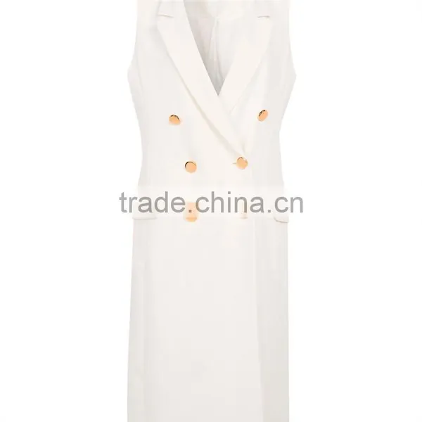 Chic-smart Ivory Sleeveless Western Longline Kurti With Jacket Designs photo-6