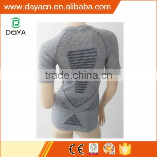 Women's Fashion T-shirt Seamless Jacquard Hit Color Fitness T-shirt photo-2