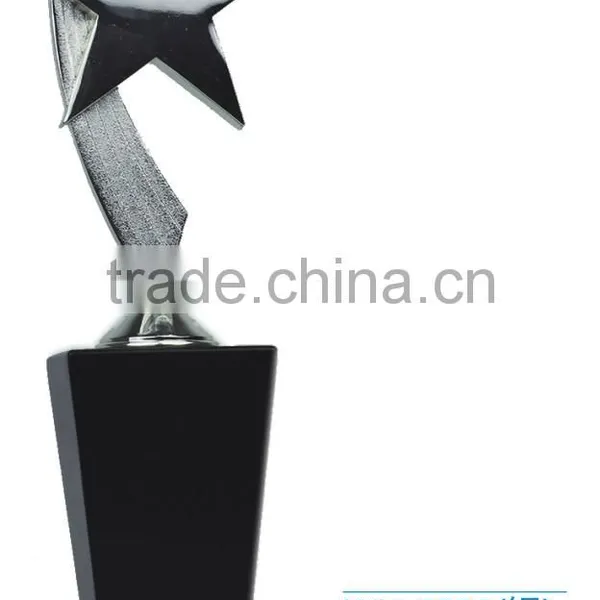 Popular Wood Trophy Base Gold Plated STAR Awards Metal Trophy photo-2