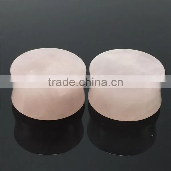 Bulk Rose Quartz High Polished Organic Stone Ear Expander Stone Ear Stretcher photo-2